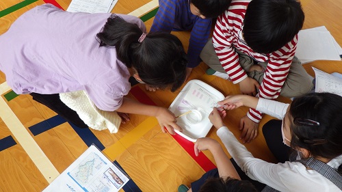 水質パックテストでの水質調査体験