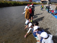 猪名川の様子を観察