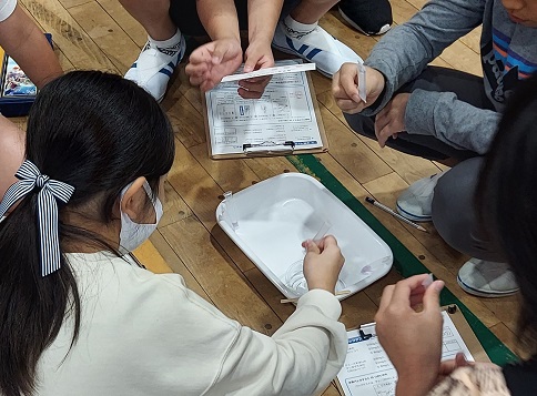 水質パックテストでの水質調査体験